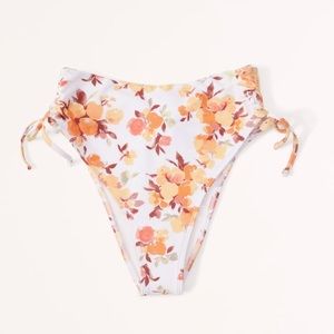 Abercrombie & Fitch Orange Floral Bikini Bottom